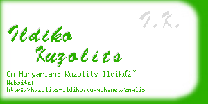 ildiko kuzolits business card